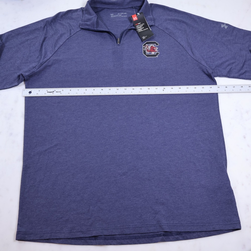 Under Armour South Carolina Gamecocks 1/4 Zip Pullover Navy Blue Mens 2XL UM0650 - Picture 6 of 9